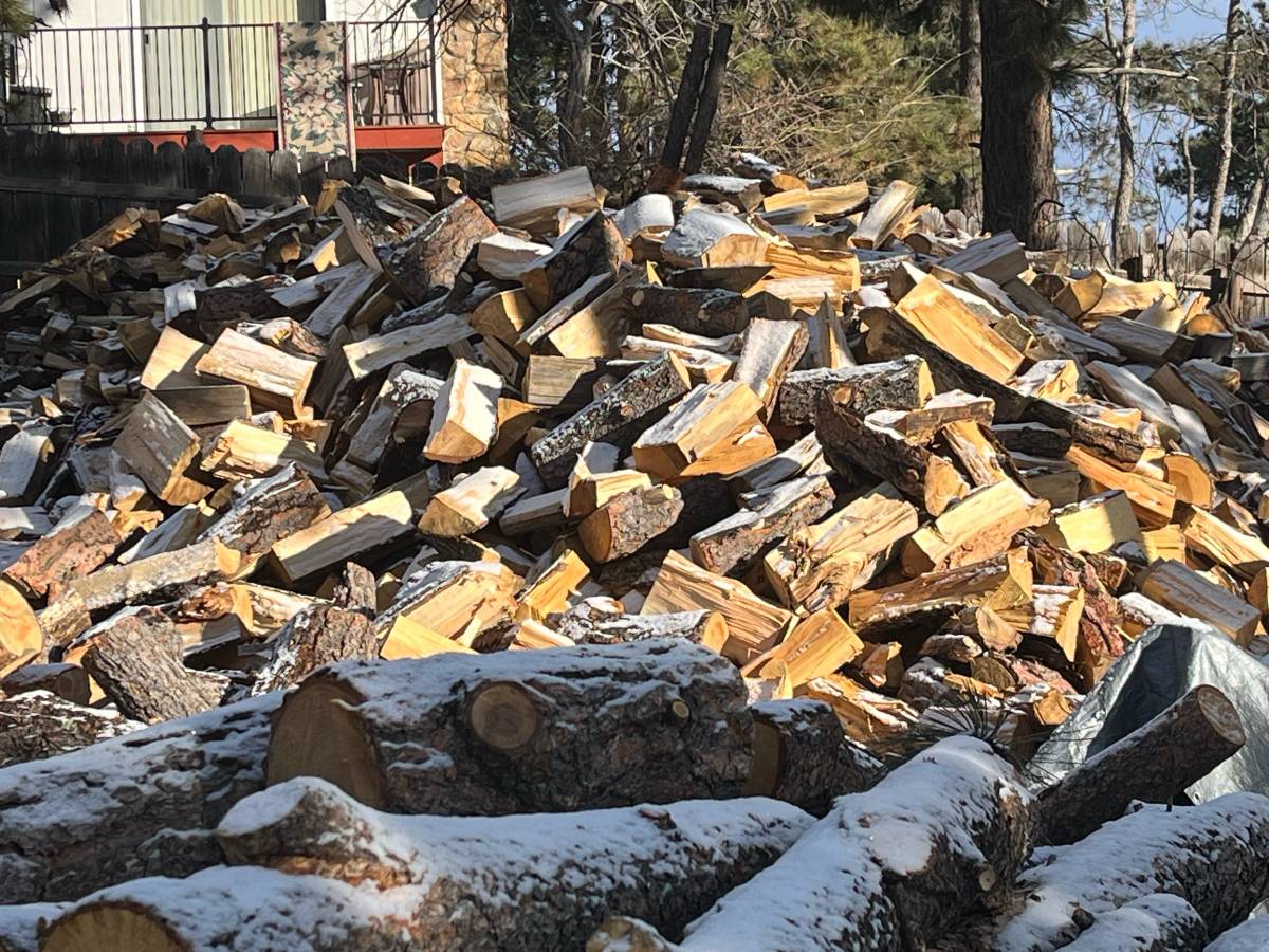 picture of split firewood in Black Forest